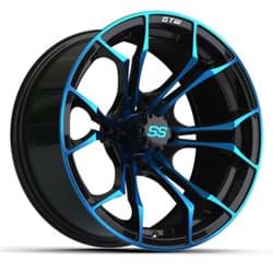 Show details for 15 GTW® Spyder Wheel –Black with Blue Picture of 15 GTW® Spyder Wheel –Black with Blue