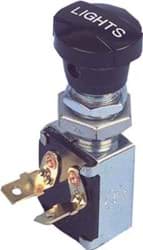 Show details for Push Pull Light Switch With Two Male Spade Terminals Picture of Push Pull Light Switch With Two Male Spade Terminals