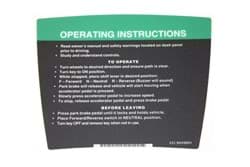 Show details for Decal operating instruction gas Picture of Decal operating instruction gas