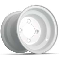 Show details for Rim Centered, 8x7 Steel, White. Picture of Rim Centered, 8x7 Steel, White.