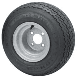 Show details for Wheel Assembly. Kenda Tyre 18x8.50-8 4ply - Mounted On A silver Rim Picture of Wheel Assembly. Kenda Tyre 18x8.50-8 4ply - Mounted On A silver Rim