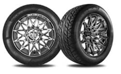Show details for 12" athena chrome wheel with 205/40-12 steel-belted radial tires Picture of 12" athena chrome wheel with 205/40-12 steel-belted radial tires