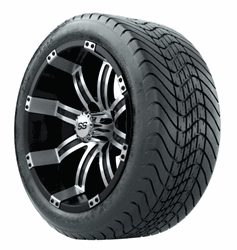 Show details for Set of (4) 14” GTW Tempest Machined/Black Wheels with Mamba Street Tires Picture of Set of (4) 14” GTW Tempest Machined/Black Wheels with Mamba Street Tires