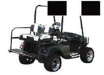 Show details for Black/white premium front seat cushion set Picture of Black/white premium front seat cushion set