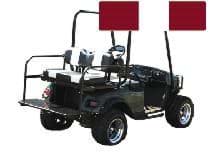 Show details for Red/white premium complete front seat set Picture of Red/white premium complete front seat set