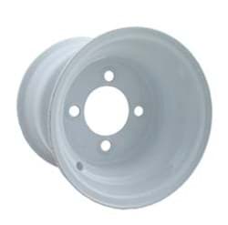 Show details for 8x5.375 Steel wheel, white, centered Picture of 8x5.375 Steel wheel, white, centered