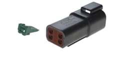 Show details for 4-pin receptacle and wedge lock Picture of 4-pin receptacle and wedge lock
