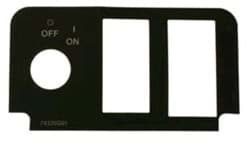 Show details for Label for console plate with keyswitch, light and F&R switch Picture of Label for console plate with keyswitch, light and F&R switch