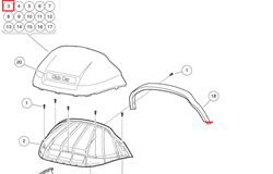 Show details for Front Cowl, White Picture of Front Cowl, White