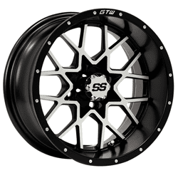Show details for GTW® Vortex 12x7 Matte Black/Machined Wheel (3:4 Offset) Picture of GTW® Vortex 12x7 Matte Black/Machined Wheel (3:4 Offset)