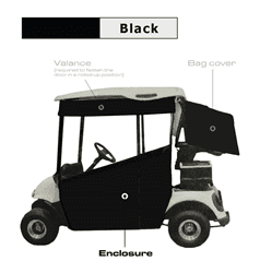 Show details for 3-sided track style enclosure, black Picture of 3-sided track style enclosure, black