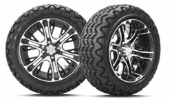Show details for Wheel assembly 23-10-12 Kraken tire, Mercury gloss black wheel Picture of Wheel assembly 23-10-12 Kraken tire, Mercury gloss black wheel