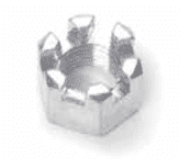 Show details for Nut, hex slotted, 3/8-24 Picture of Nut, hex slotted, 3/8-24