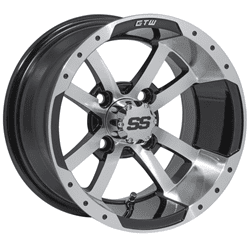 Show details for GTW® Storm Trooper 12x7 Machined Silver & Black Wheel (3:4 Offset) Picture of GTW® Storm Trooper 12x7 Machined Silver & Black Wheel (3:4 Offset)