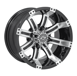Show details for GTW® Tempest 12x7 Machined Silver & Black Wheel (3:4 Offset) Picture of GTW® Tempest 12x7 Machined Silver & Black Wheel (3:4 Offset)