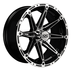 Show details for GTW® Element 14x7 Machined Silver/Black Wheel (3:4 Offset) Picture of GTW® Element 14x7 Machined Silver/Black Wheel (3:4 Offset)