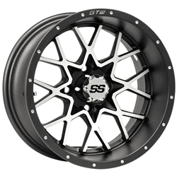 Show details for GTW® Vortex 12x7 Matte Gray/Machined Wheel (3:4 Offset) Picture of GTW® Vortex 12x7 Matte Gray/Machined Wheel (3:4 Offset)