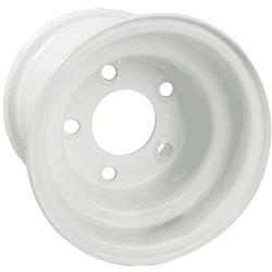Show details for 8″ GTW White Steel Wheel (Centered - 5 Hole) Picture of 8″ GTW White Steel Wheel (Centered - 5 Hole)
