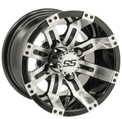 Show details for GTW® Tempest 10x7 Machined & Black Wheel (3:4 Offset) Black Finish with Machined Accents. Center Cap Included Picture of GTW® Tempest 10x7 Machined & Black Wheel (3:4 Offset) Black Finish with Machined Accents. Center Cap Included