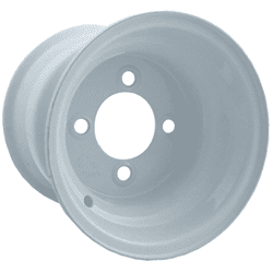 Show details for 10x6 White Steel Wheel Centered, White Finish Picture of 10x6 White Steel Wheel Centered, White Finish