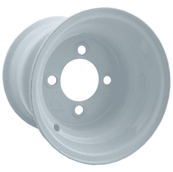 Show details for 10x8 White Steel Wheel (3:5 Offset), White Finish Picture of 10x8 White Steel Wheel (3:5 Offset), White Finish