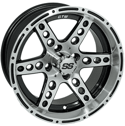 Show details for GTW® Dominator 14x7 Machined/Black Wheel (3:4 Offset) Picture of GTW® Dominator 14x7 Machined/Black Wheel (3:4 Offset)