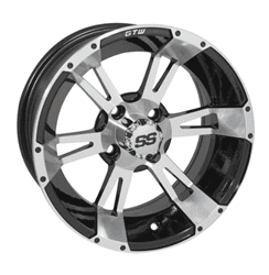 Show details for GTW® Yellow Jacket 14x7 Machined & Black Wheel (3:4 Offset) Picture of GTW® Yellow Jacket 14x7 Machined & Black Wheel (3:4 Offset)