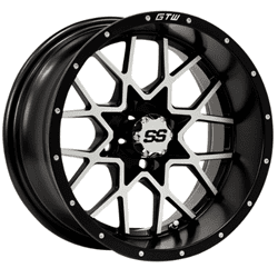 Show details for GTW® Vortex 14x7 Matte Black/Machined Wheel (3:4 Offset) Picture of GTW® Vortex 14x7 Matte Black/Machined Wheel (3:4 Offset)