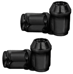 Show details for Black 4 Pack 1/2-20 Standard Lug Nuts Picture of Black 4 Pack 1/2-20 Standard Lug Nuts