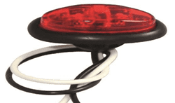 Show details for Red Mini Oval Marker Light With Bare Wire Ends Picture of Red Mini Oval Marker Light With Bare Wire Ends