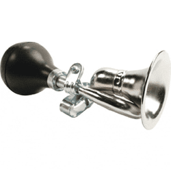 Show details for Chrome Bugle Horn (Universal Fit) Picture of Chrome Bugle Horn (Universal Fit)