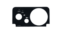 Show details for Console plate for fuel & oil light Picture of Console plate for fuel & oil light