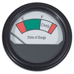 Show details for 24-Volt analog sate of charge meter, round Picture of 24-Volt analog sate of charge meter, round