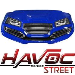 Show details for HAVOC Street Style Front Cowl Kit - Blue Picture of HAVOC Street Style Front Cowl Kit - Blue