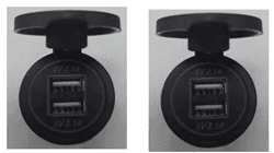 Show details for X2 car USB socket (48V-5V) Picture of X2 car USB socket (48V-5V)