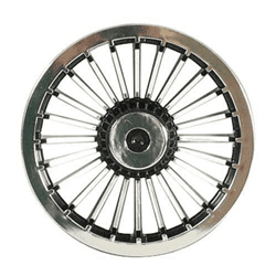 Show details for Black & Chrome Turbine Style Wheel Cover 8" Picture of Black & Chrome Turbine Style Wheel Cover 8"