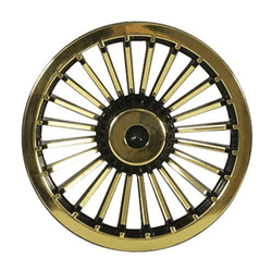 Show details for Black & Gold Turbine Style Wheel Cover 8" Picture of Black & Gold Turbine Style Wheel Cover 8"