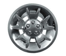 Show details for 10″ Silver Metallic Demon Wheel Cover Picture of 10″ Silver Metallic Demon Wheel Cover