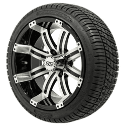 Show details for Set of (4) 14 inch GTW® Tempest Wheels Mounted on Fusion Street Tires Picture of Set of (4) 14 inch GTW® Tempest Wheels Mounted on Fusion Street Tires