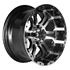 Picture of 14x7 GTW Machined Black Omega Wheel/23x10-14 GTW® Predator A/T Tire, Picture 1