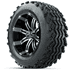 Picture of Set of (4) 14 Inch GTW Tempest Machined Wheels with Sahara Classic All Terrain Tires, Picture 1