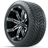 Picture of et of (4) 14 inch GTW Tempest Machined/Black Wheels with GTW Mamba Street Tires, Picture 1