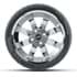 Picture of Set of (4) 14” GTW Tempest Chrome Wheels with Fusion GTR Street Tires, Picture 1