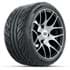 Picture of Set of (4) 12” GTW Pursuit Black/Machined Wheels with Fusion GTR Street Tires, 215/35-12, Picture 3