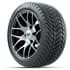 Picture of Set of (4) 12” GTW Pursuit Black/Machined Wheels with Fusion GTR Street Tires, 215/35-12, Picture 1
