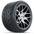 Picture of Set of (4) 12” GTW Pursuit Black/Machined Wheels with Fusion GTR Street Tires, 215/40-R12, Picture 3