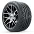 Picture of Set of (4) 12” GTW Pursuit Black/Machined Wheels with Fusion GTR Street Tires, 215/40-R12, Picture 1