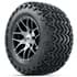 Picture of Set of (4)  12” GTW Pursuit Black/Machined Wheels with Predator All-Terrain Tires, 23x10.5-12, Picture 1