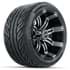 Picture of Set of (4)  12” GTW Tempest Black/Machined Wheels with Fusion GTR Street Tires, 215/40-R12, Picture 3