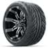 Picture of Set of (4)  12” GTW Tempest Black/Machined Wheels with Fusion GTR Street Tires, 215/40-R12, Picture 1